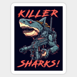 Killer Sharks! Sticker